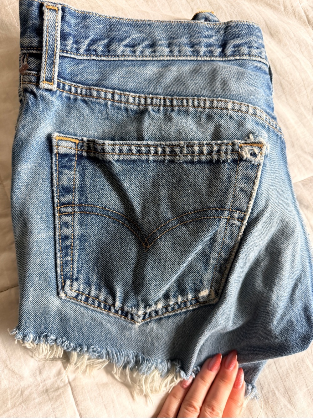 Levi's Light Blue Denim Jean Shorts